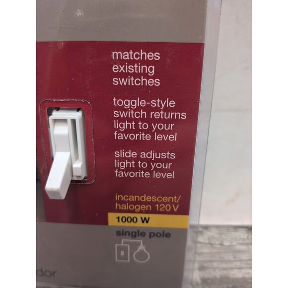 LUTRON tg 10ph toggler DIMMER SWITCH incandescent halogen [105] - Picture 2 of 9